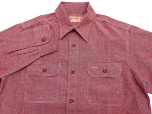 シュガーケーン レッドシャンブレー ワークシャツ (メンズ 長袖シャツ) SC29682 461A ワンウォッシュ Sugar Cane Red Chambray Work Shirt (Long Sleeve) 新品