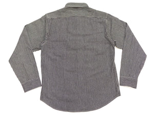 シュガーケーン ヒッコリーストライプ ワークシャツ SC27853 119 ブラック (メンズ 長袖シャツ) Sugar Cane Hickory Stripe Work Shirt 新品