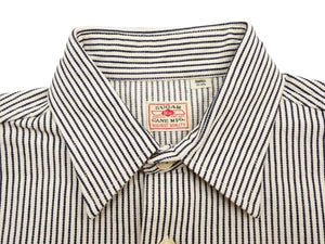 シュガーケーン ヒッコリーストライプ ワークシャツ SC27853 105 オフホワイト (メンズ 長袖シャツ) Sugar Cane Hickory Stripe Work Shirt 新品
