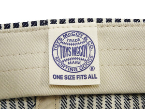 トイズマッコイ ヒッコリーキャップ (TMA2619 121) メンズ 30周年記念 刺繍パッチカスタム メッシュなし ベースボールキャップ レザーアジャスターベルト付き COTTON HICKORY STRIPED CAP TOYS McCOY "30TH ANNIV." 新品