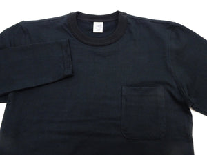 トイズマッコイ 長袖Tシャツ TMC2543 030 ブラック (メンズ 無地 長袖 ポケットTシャツ 丸胴天竺 ノンウォッシュ仕上げ) TOYS McCOY Men's Steve McQueen Inspired Long Sleeve Pocket T-Shirt 新品
