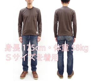 トイズマッコイ 長袖Tシャツ TMC2543 021 ダークチャコール (メンズ 無地 長袖 ポケットTシャツ 丸胴天竺 ノンウォッシュ仕上げ) TOYS McCOY Men's Steve McQueen Inspired Long Sleeve Pocket T-Shirt 新品