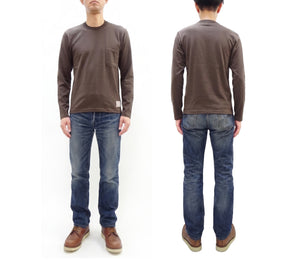 トイズマッコイ 長袖Tシャツ TMC2543 021 ダークチャコール (メンズ 無地 長袖 ポケットTシャツ 丸胴天竺 ノンウォッシュ仕上げ) TOYS McCOY Men's Steve McQueen Inspired Long Sleeve Pocket T-Shirt 新品