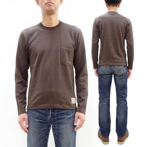 トイズマッコイ 長袖Tシャツ TMC2543 021 ダークチャコール (メンズ 無地 長袖 ポケットTシャツ 丸胴天竺 ノンウォッシュ仕上げ) TOYS McCOY Men's Steve McQueen Inspired Long Sleeve Pocket T-Shirt 新品