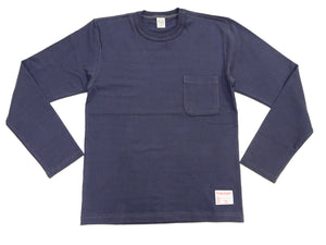 トイズマッコイ 長袖Tシャツ TMC2543 121 ブルー (メンズ 無地 長袖 ポケットTシャツ 丸胴天竺 ノンウォッシュ仕上げ) TOYS McCOY Men's Steve McQueen Inspired Long Sleeve Pocket T-Shirt 新品