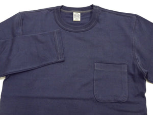 トイズマッコイ 長袖Tシャツ TMC2543 121 ブルー (メンズ 無地 長袖 ポケットTシャツ 丸胴天竺 ノンウォッシュ仕上げ) TOYS McCOY Men's Steve McQueen Inspired Long Sleeve Pocket T-Shirt 新品