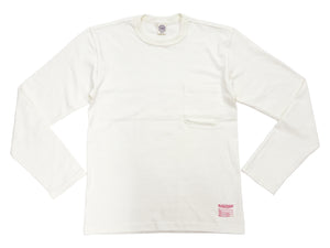 トイズマッコイ 長袖Tシャツ TMC2543 105 オフホワイト (メンズ 無地 長袖 ポケットTシャツ 丸胴天竺 ノンウォッシュ仕上げ) TOYS McCOY Men's Steve McQueen Inspired Long Sleeve Pocket T-Shirt 新品