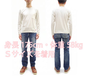 トイズマッコイ 長袖Tシャツ TMC2543 105 オフホワイト (メンズ 無地 長袖 ポケットTシャツ 丸胴天竺 ノンウォッシュ仕上げ) TOYS McCOY Men's Steve McQueen Inspired Long Sleeve Pocket T-Shirt 新品
