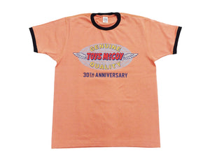 トイズマッコイ Tシャツ TMC2609 半袖 プリントカスタム リンガーTシャツ メンズ 半袖Tシャツ 未洗い仕上げ Johnny Ringer Tee 30th Anniversary Toys Mccoy Logo (091 キャロット x ブラック切替) 新品