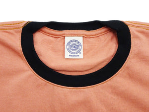 トイズマッコイ Tシャツ TMC2609 半袖 プリントカスタム リンガーTシャツ メンズ 半袖Tシャツ 未洗い仕上げ Johnny Ringer Tee 30th Anniversary Toys Mccoy Logo (091 キャロット x ブラック切替) 新品