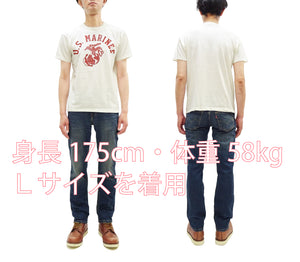トイズマッコイ Tシャツ TMC2624 タクシードライバー 米海兵隊 プリントカスタム メンズ 半袖Tシャツ ガーメントダイ仕上げ (011 オフホワイト) TOYS McCOY 19"NY"76 Tee "U.S. Marines" 新品