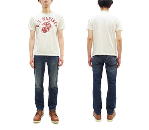 トイズマッコイ Tシャツ TMC2624 タクシードライバー 米海兵隊 プリントカスタム メンズ 半袖Tシャツ ガーメントダイ仕上げ (011 オフホワイト) TOYS McCOY 19"NY"76 Tee "U.S. Marines" 新品