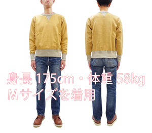 トイズマッコイ 無地 スウェットシャツ TMC2670 061 マスタード (メンズ 長袖 14.8oz エクストラヘビーウェイト 裏起毛 トレーナー 未洗い仕上げ) TOYS McCOY Men's Plain Two-Tone Crew Neck 14.8 oz. Extra-Heavyweight Sweatshirt 新品 (コピー)