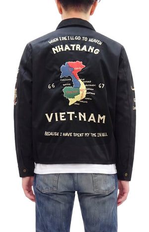 テーラー東洋 べトジャン TT15977 119 ブラック (メンズ コットン ベトナムジャケット) Tailor Toyo Mid-1960s Style Cotton Vietnam Jacket - VIETNAM MAP 新品
