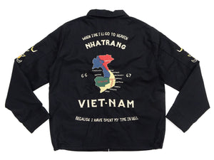 テーラー東洋 べトジャン TT15977 119 ブラック (メンズ コットン ベトナムジャケット) Tailor Toyo Mid-1960s Style Cotton Vietnam Jacket - VIETNAM MAP 新品