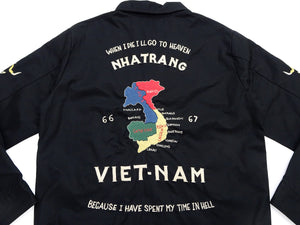 テーラー東洋 べトジャン TT15977 119 ブラック (メンズ コットン ベトナムジャケット) Tailor Toyo Mid-1960s Style Cotton Vietnam Jacket - VIETNAM MAP 新品