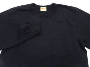 ホワイツビル 長袖Tシャツ WV68849 119 ブラック (メンズ 無地 長袖 ポケットTシャツ 丸胴天竺 ワンウォッシュ仕上げ) Whitesville Men's Long-Sleeve Pocket T-Shirt 新品