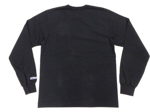 ホワイツビル 長袖Tシャツ WV68849 119 ブラック (メンズ 無地 長袖 ポケットTシャツ 丸胴天竺 ワンウォッシュ仕上げ) Whitesville Men's Long-Sleeve Pocket T-Shirt 新品