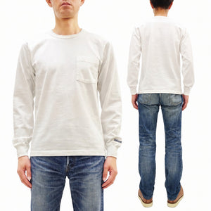 ホワイツビル 長袖Tシャツ WV68849 105 オフホワイト (メンズ 無地 長袖 ポケットTシャツ 丸胴天竺 ワンウォッシュ仕上げ) Whitesville Men's Long-Sleeve Pocket T-Shirt 新品